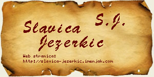 Slavica Jezerkić vizit kartica